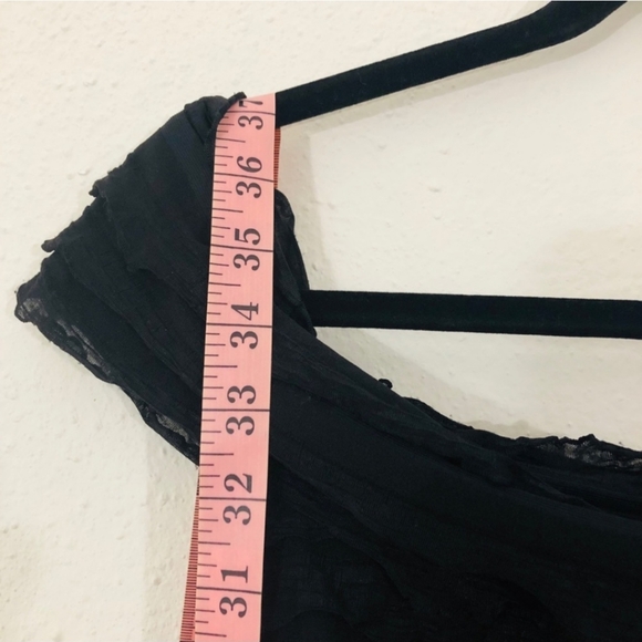 JS Collections Black Off-the-Shoulder Layered Ruffle Dress Women Size 12 - Picture 7 of 9